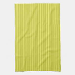 Vertical Stripes Chartreuse Yellow Pattern Kitchen Towel