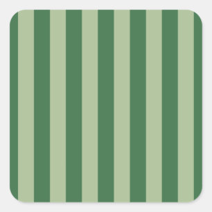 Vertical Stripes Forest Green Striped Square Sticker
