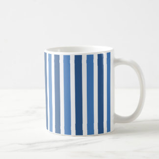 Vertical Stripes Mug, Blue Coffee Mug