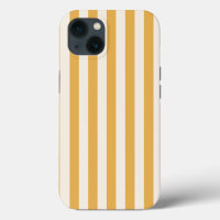 Vertical Stripes Mustard Yellow And White Striped