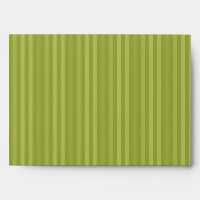 Vertical Stripes Pattern Olive Green Envelopes (Front)