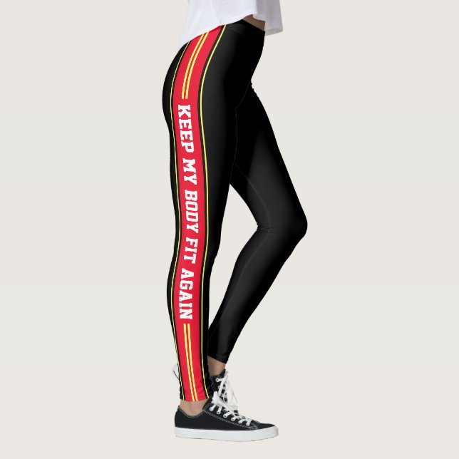 Vertical Stripes Text Design Sports Pants (Right)