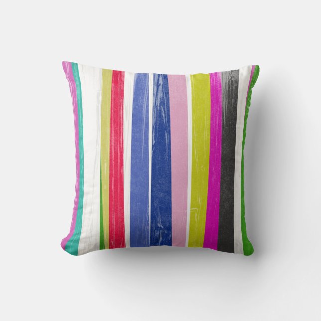 Vertical Stripes Throw Pillow (Front)