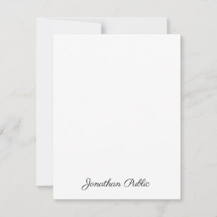 Vertical Stylish Hand Script Text Personalized Card