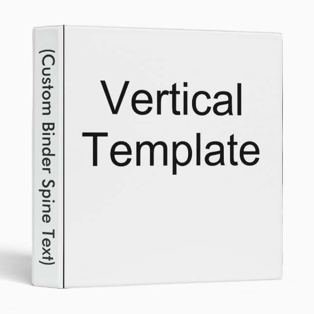 Vertical Template Binder (Front/Spine)