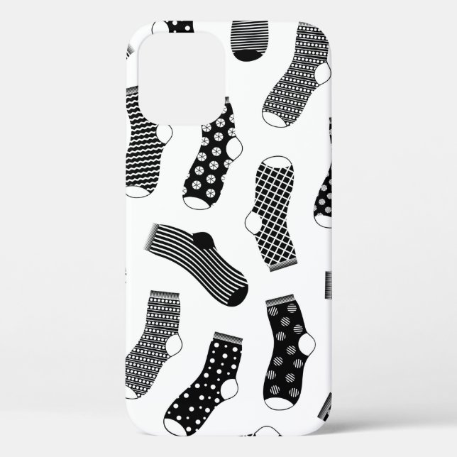 Vertical texture of striped and polka dot socks. B Case-Mate iPhone Case (Back)