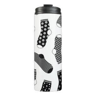 Vertical texture of striped and polka dot socks. B Thermal Tumbler