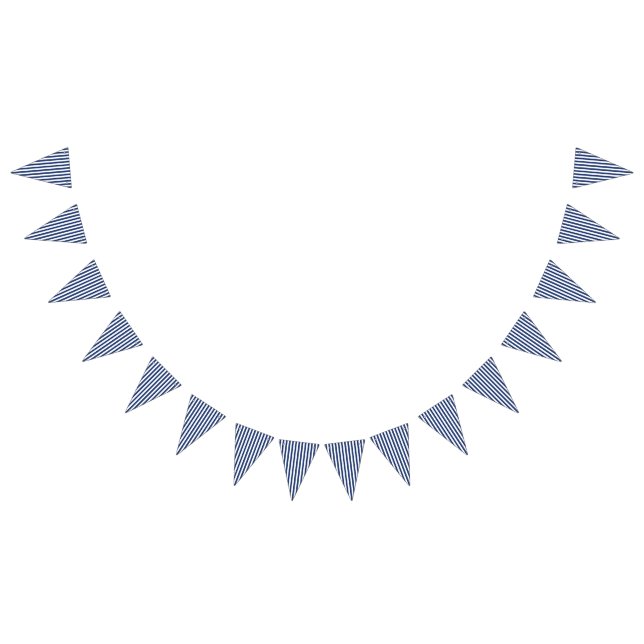 Vertical Thin Navy Stripes Bunting Flags (All)