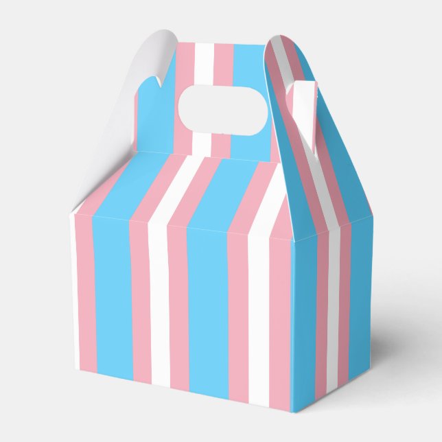 Vertical Transgender Pride Flag Favor Box (Front Side)