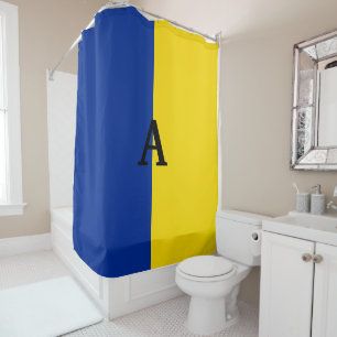 Vertical Ukraine Flag blue and yellow monogram