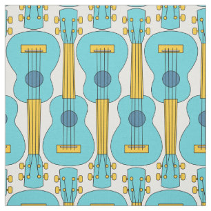Vertical Ukulele Pattern Fabric
