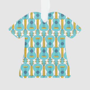 Vertical Ukulele Pattern  Ornament
