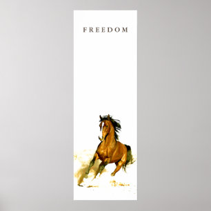Vertical Unique Motivational Freedom Horse Poster