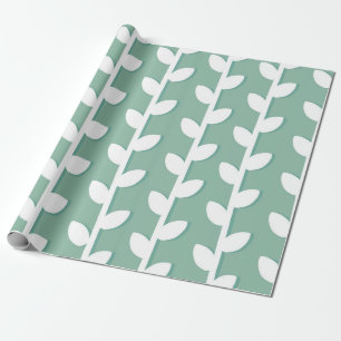 Vertical Vine Leaf Pattern Wrapping Paper