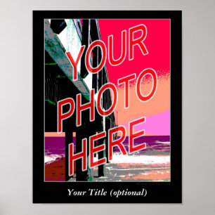 Vertical White Poster Frame Template