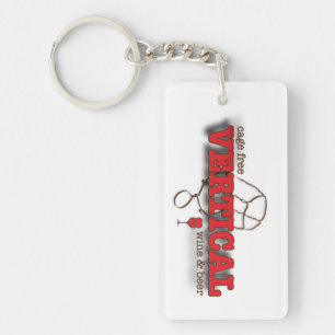 Vertical wine & beer keychain