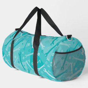 Vertical Wrench Pattern Duffle Bag