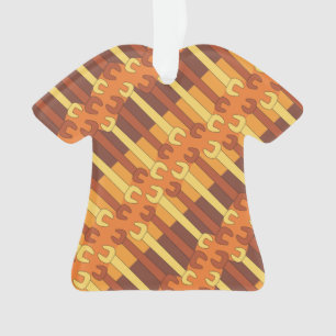 Vertical Wrench Pattern  Ornament