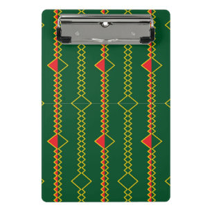 Vertical Zigzag Lines Green Digital Paper-72729 Mini Clipboard