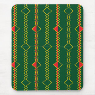 Vertical Zigzag Lines Green Digital Paper  Mouse Pad