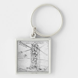 Vertically standing bird's-winged flying keychain