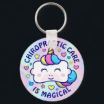 Verticorn™ Chiropractic Care Is Magical Keychain<br><div class="desc">Cute and colourful chiropractic keychain with our adorable Verticorn™ (vertebra unicorn) and text that says,  "Chiropractic Care Is Magical."</div>
