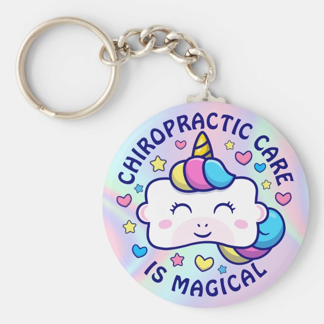 Verticorn™ Chiropractic Care Is Magical Keychain (Front)