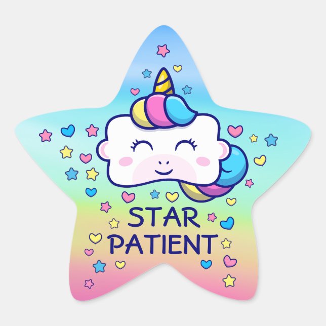 Verticorn™ Star Patient Chiropractic Kids Sticker (Front)