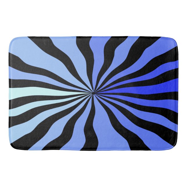 Vertigo A-Go-Go in Black and Blue Bath Mat (Front)