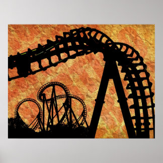 "Vertigo Art" Roller Coaster Poster