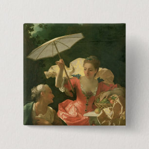 Vertumnus and Pomona 2 Inch Square Button