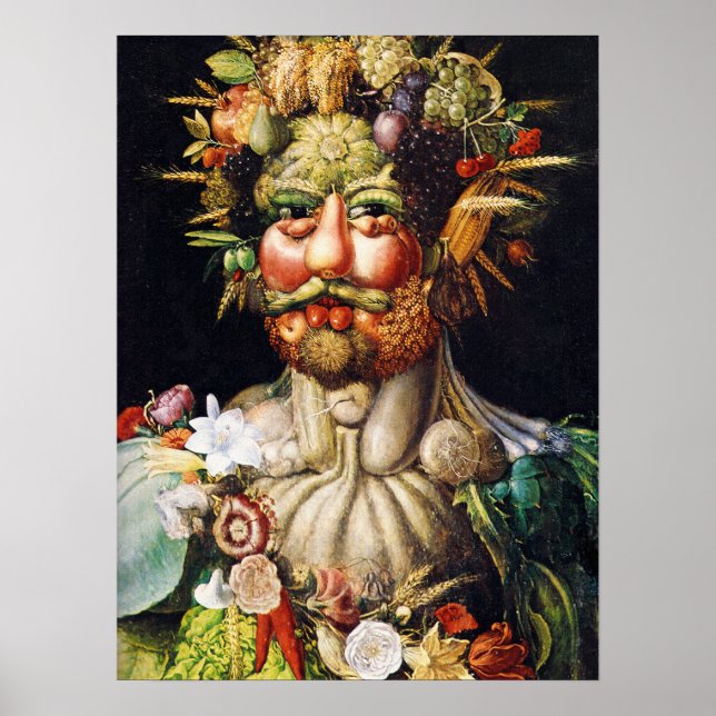 Vertumnus (Portrait of Rudolf II)  by Arcimboldo Poster (Front)