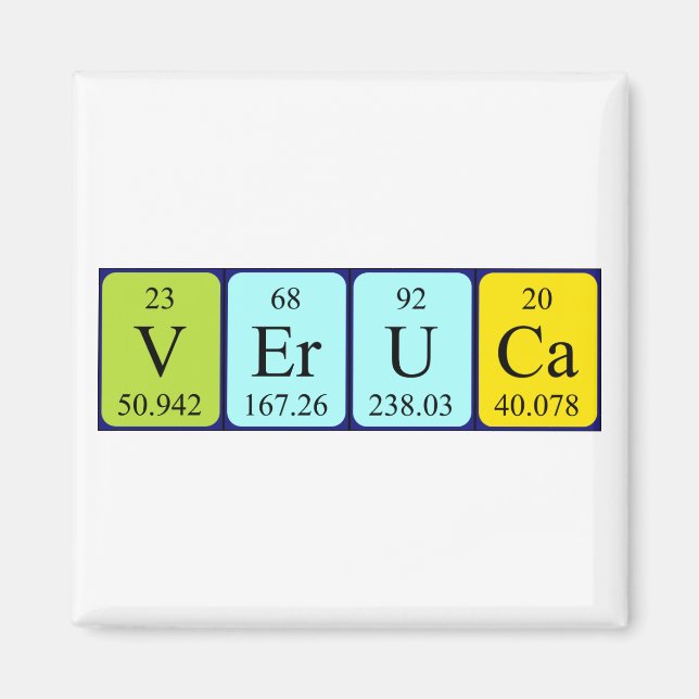 Veruca periodic table name magnet (Front)
