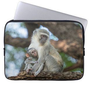 Vervet Monkey in African Wildlife Laptop Sleeve