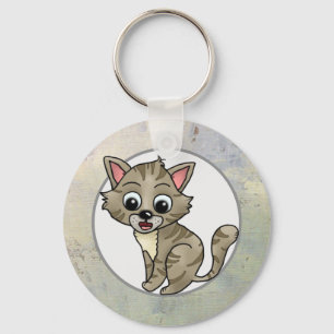 verwunderte Katze Schlüsselanhänger Keychain