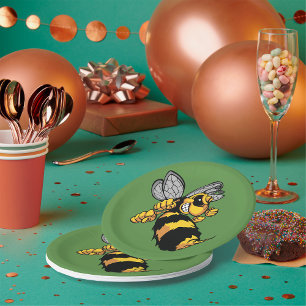 Very Angry Bee Paper Plates