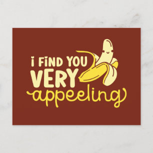 Very Appeeling Cute Banana Funny Valentine's Day Postcard