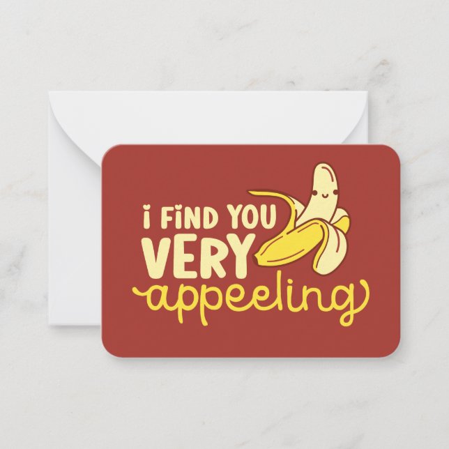 Very Appeeling Funny Banana Cute Valentine's Day Card (Front)