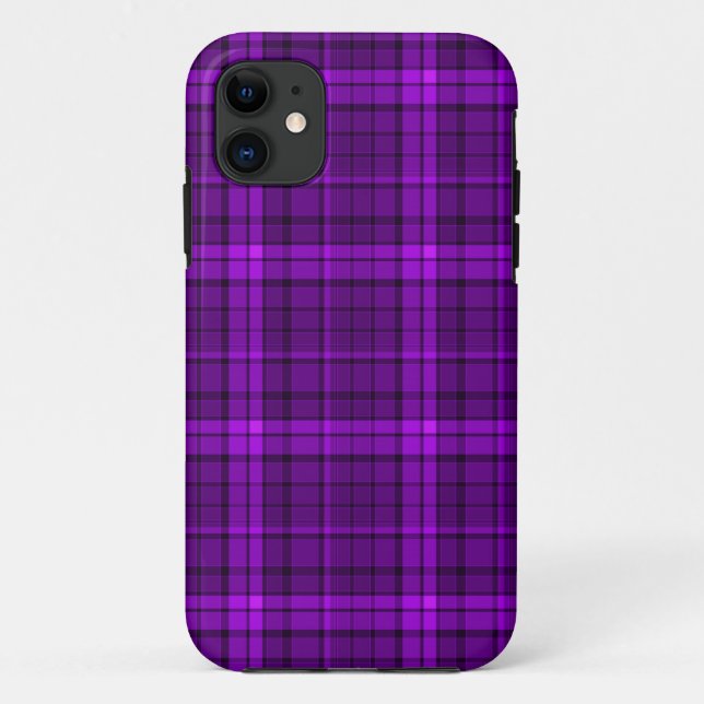 Very beautiful bright chequered pattern of purple  Case-Mate iPhone case (Back)