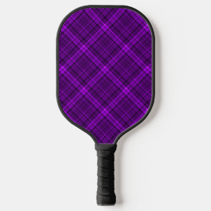 Very beautiful bright chequered pattern of purple  pickleball paddle