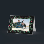 Very Berry Merry Christmas Watercolor | Christmas Holiday Card<br><div class="desc">Celebrate Christmas with this modern card featuring hand painted watercolor foliage and berries. Personalize with your photo and text. Use the "Customize It" button for more advanced editing options.</div>