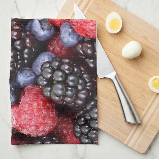 Very Berry Pickleball Paddle Kitchen Towel (Quarter Fold)