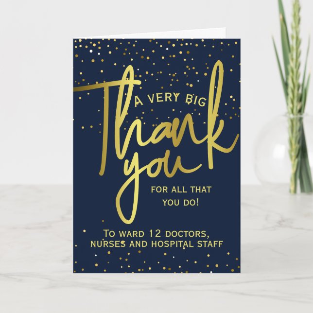 Very Big Thank You Appreciation Hospital Keyworker (Front)