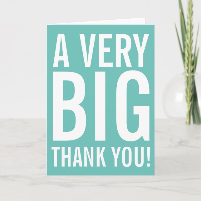 Very Big Thank You Greeting Card (Front)