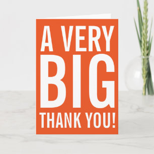 Very Big Thank You Greeting Card
