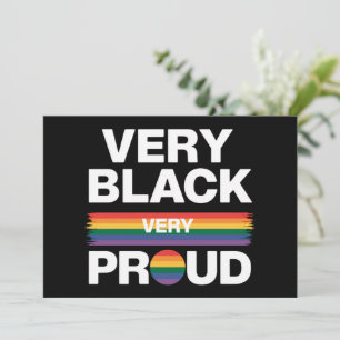 Very Black Very Proud Black Gay Pride LGBT Pride  Invitation