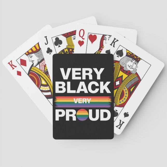 Very Black Very Proud Black Gay Pride LGBT Pride  Playing Cards (Back)
