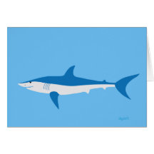 Very Blue Mako Shark Card