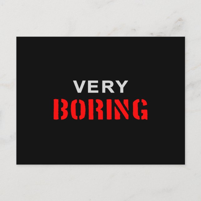 Very Boring Postcard (Front)
