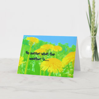 Very Bright Dandelions Card
